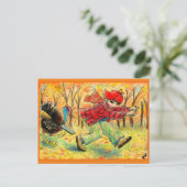 感謝祭おもしろいトルコハンターはがき ポストカード (スタンド正面)