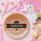 感謝祭おもしろいトルコパーソナライズされた ペーパープレート (パーティー)