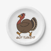 感謝祭おもしろいトルコ紙プレート ペーパープレート (正面)