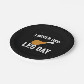 感謝祭おもしろいトルコ脚の日引用文ドラムスティック ペーパープレート (アングル)