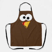 感謝祭おもしろいトルコ顔 エプロン (正面)