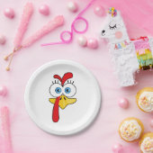 感謝祭おもしろいトルコ顔 ペーパープレート (パーティー)