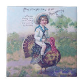 感謝祭おもしろいトルコ タイル (正面)