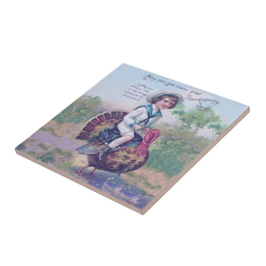 感謝祭おもしろいトルコ タイル (側面)