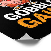感謝祭おもしろいトルコGobble Goble Gymトレーニング ポスター (角)