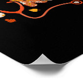 感謝祭おもしろいナースターキーデイ秋ラブRN E ポスター (角)