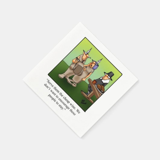 感謝祭おもしろいパーティーナプキン スタンダードカクテルナプキン (角)