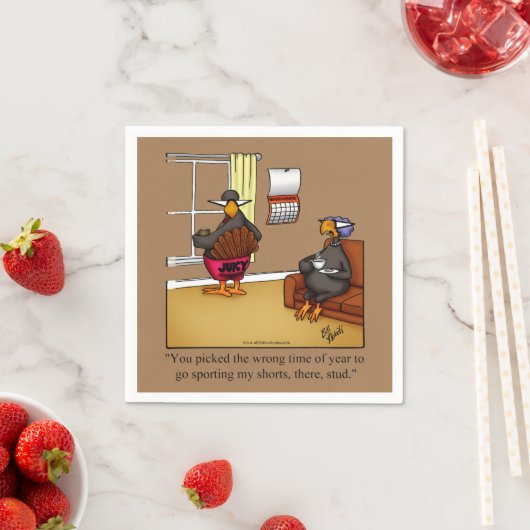 感謝祭おもしろいパーティーナプキン スタンダードカクテルナプキン (インサイチュ)