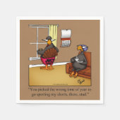 感謝祭おもしろいパーティーナプキン スタンダードカクテルナプキン (正面)