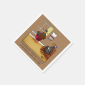 感謝祭おもしろいパーティーナプキン スタンダードカクテルナプキン (角)