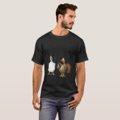 感謝祭おもしろいビッグ・チキンItll Beおもしろい・トルコ Tシャツ (正面フル)