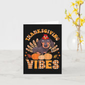 感謝祭おもしろいビーブダシュンドドッグトルコ カード (黄色い花)