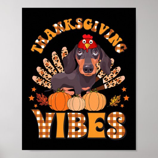 感謝祭おもしろいビーブダシュンドドッグトルコ ポスター (正面)