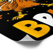 感謝祭おもしろいブルターキーミームと子供へT ポスター (角)