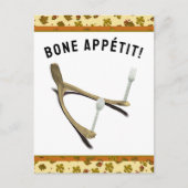 感謝祭おもしろいホリデーカード シーズンポストカード (正面)