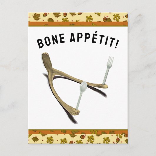 感謝祭おもしろいホリデーカード シーズンポストカード (正面)