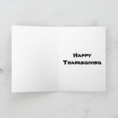 感謝祭おもしろいホリデーピルグリムターキーカード カード (内部)