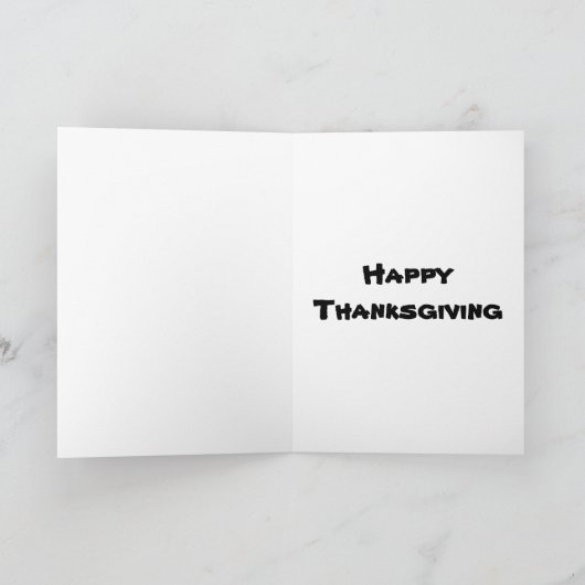 感謝祭おもしろいホリデーピルグリムターキーカード カード (内部)