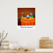 感謝祭おもしろいポスター「沈黙の理由」 ポスター (キッチン)