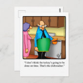 感謝祭おもしろいユーモアのはがき ポストカード (正面/裏面)