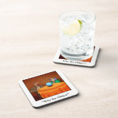 感謝祭おもしろいユーモアのコースターセット斑点 コースター (右側)