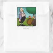 感謝祭おもしろいユーモアのシール スクエアシール (バッグ)