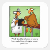 感謝祭おもしろいユーモアのシール スクエアシール (正面)