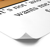 感謝祭おもしろいユーモアのポスター ポスター (角)