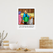 感謝祭おもしろいユーモアのポスター ポスター (キッチン)