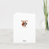 感謝祭おもしろいユーモアグリーティングカード シーズンカード (裏面)