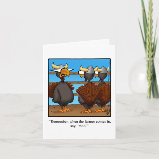 感謝祭おもしろいユーモアグリーティングカード シーズンカード (正面)