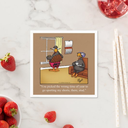 感謝祭おもしろいユーモアパーティーナプキン スタンダードカクテルナプキン (インサイチュ)