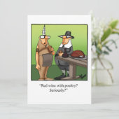 感謝祭おもしろいユーモアホリデーカード シーズンカード (スタンド正面)