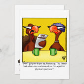 感謝祭おもしろいユーモアホリデーカード シーズンカード (正面/裏面)