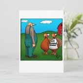 感謝祭おもしろいユーモアホリデーカード シーズンカード (スタンド正面)