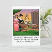 感謝祭おもしろいユーモアホリデーカード シーズンカード (スタンド正面)