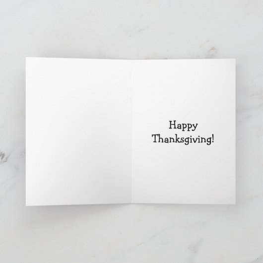 感謝祭おもしろいユーモアホリデーカード シーズンカード (内部)