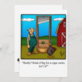 感謝祭おもしろいユーモアホリデーカード シーズンカード (正面/裏面)