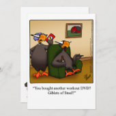 感謝祭おもしろいユーモアホリデーカード シーズンカード (正面/裏面)