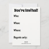 感謝祭おもしろいユーモア招待状 招待状 (裏面)