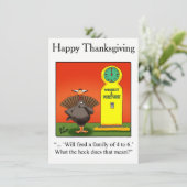 感謝祭おもしろいユーモア招待状 招待状 (スタンド正面)