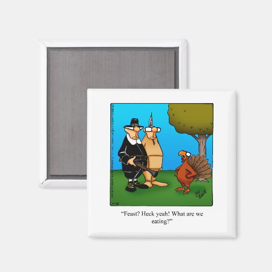 感謝祭おもしろいユーモア磁石 マグネット (正面/裏面)