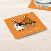 感謝祭おもしろいユーモア黄金の完成 ペーパーコースター (アングル)