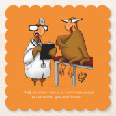 感謝祭おもしろいユーモア黄金の完成 ペーパーコースター (正面)