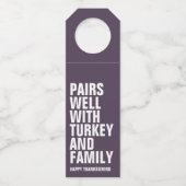 感謝祭おもしろいワイン ボトルネックタグ (正面)