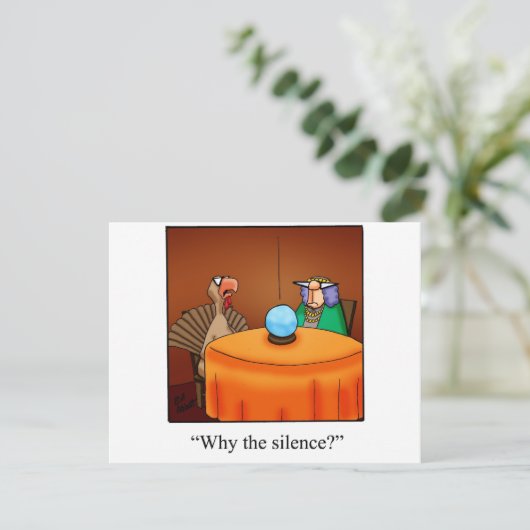 感謝祭おもしろい七面鳥の占い漫画のギフト！ シーズンカード (スタンド正面)