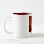 感謝祭おもしろい七面鳥の占い漫画のギフト！ ツートーンマグカップ (左)