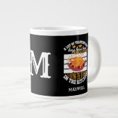 感謝祭おもしろい七面鳥カービング ジャンボコーヒーマグカップ (正面右)