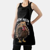 感謝祭おもしろい七面鳥キャットミュー秋 エプロン (インサイチュ)