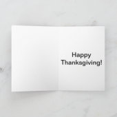 感謝祭おもしろい七面鳥グリーティングカード シーズンカード (内部)